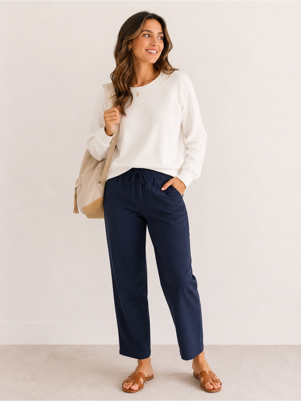 Reformation White Crewneck Sweatshirt Size Small Organic Cotton Relaxed Pullover
